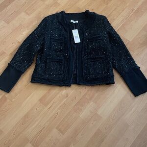 Nanette Lepore Black Textured Fabric